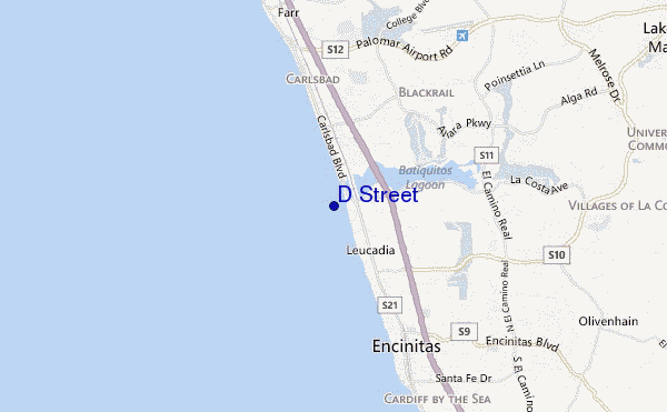 mappa di localizzazione di D Street