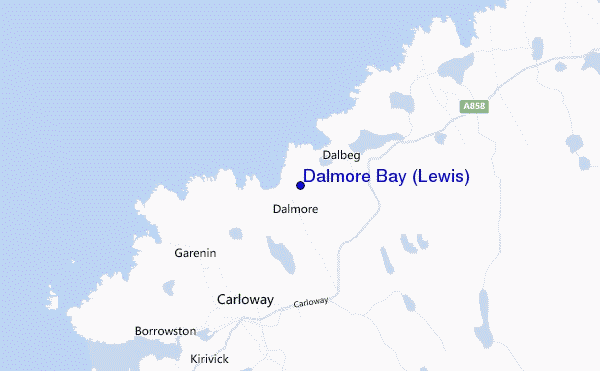 mappa di localizzazione di Dalmore Bay (Lewis)