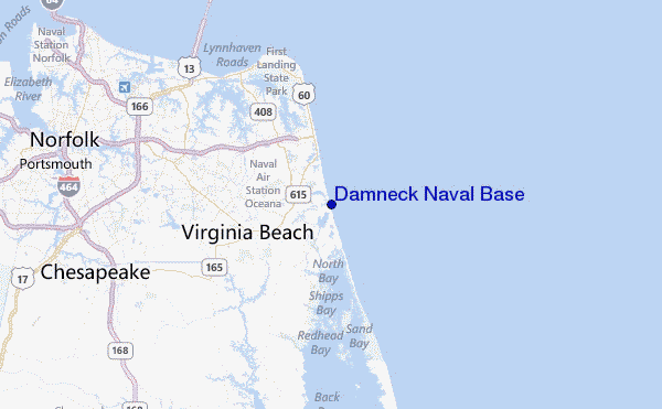 Damneck Naval Base Location Map