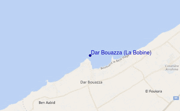 mappa di localizzazione di Dar Bouazza (La Bobine)