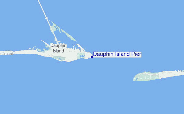 mappa di localizzazione di Dauphin Island Pier