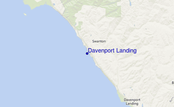 mappa di localizzazione di Davenport Landing