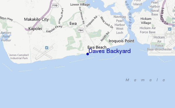 mappa di localizzazione di Daves Backyard