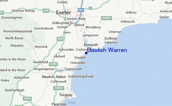 Dawlish Warren Location Map