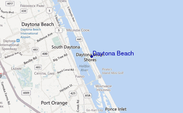 mappa di localizzazione di Daytona Beach