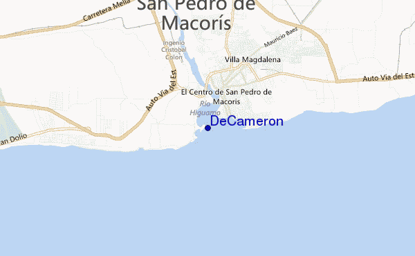 mappa di localizzazione di De Cameron