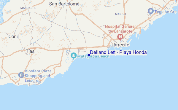 mappa di localizzazione di Deiland Left - Playa Honda