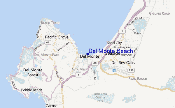 mappa di localizzazione di Del Monte Beach