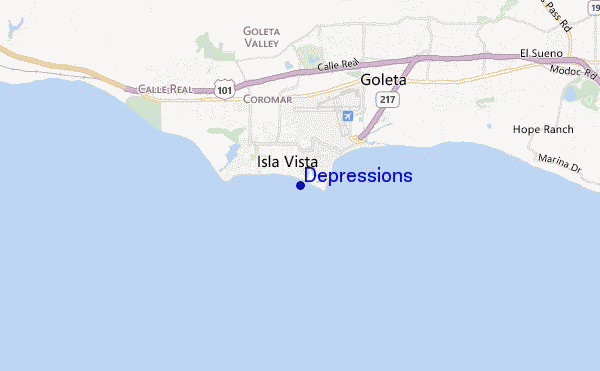 mappa di localizzazione di Depressions