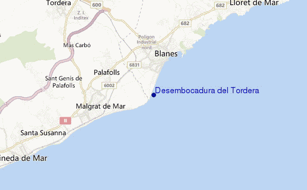 mappa di localizzazione di Desembocadura del Tordera