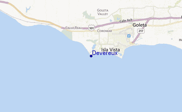 mappa di localizzazione di Devereux