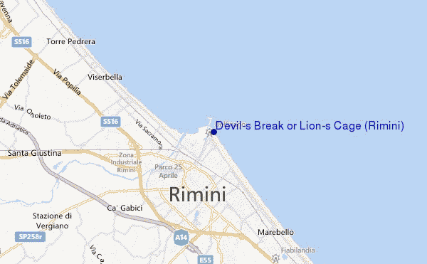 mappa di localizzazione di Devil's Break or Lion's Cage (Rimini)