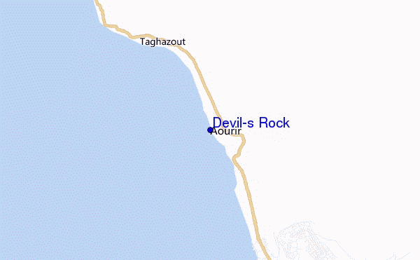mappa di localizzazione di Devil's Rock