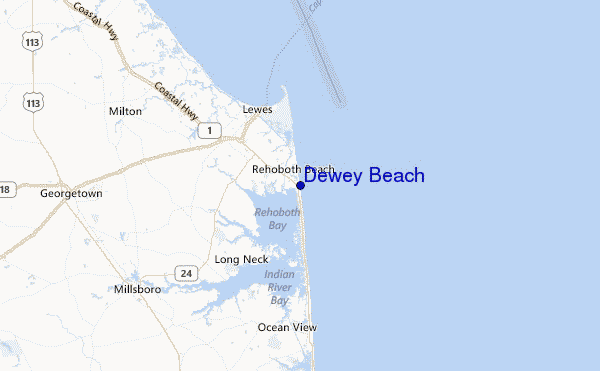Dewey Beach Location Map