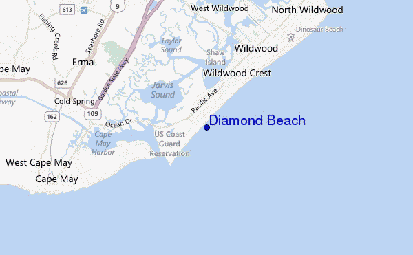 mappa di localizzazione di Diamond Beach