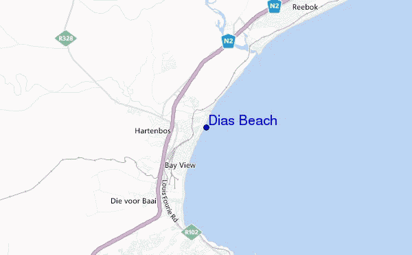 mappa di localizzazione di Dias Beach