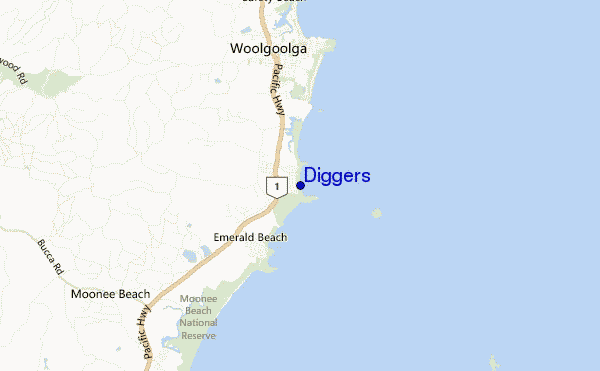 mappa di localizzazione di Diggers