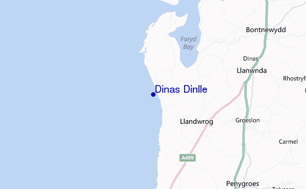 mappa di localizzazione di Dinas Dinlle