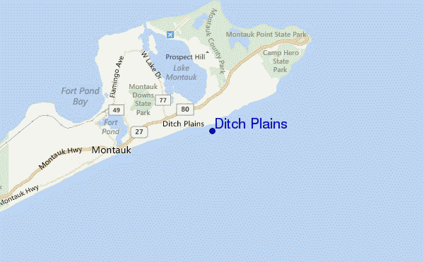 mappa di localizzazione di Ditch Plains