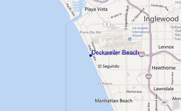 mappa di localizzazione di Dockweiler Beach