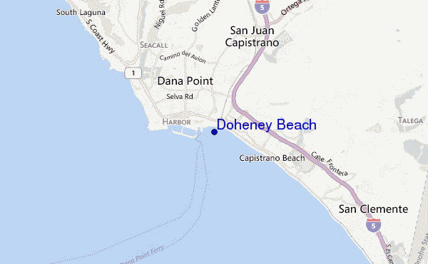 mappa di localizzazione di Doheney Beach