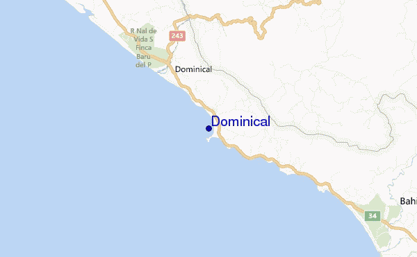 mappa di localizzazione di Dominical