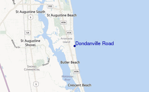 mappa di localizzazione di Dondanville Road