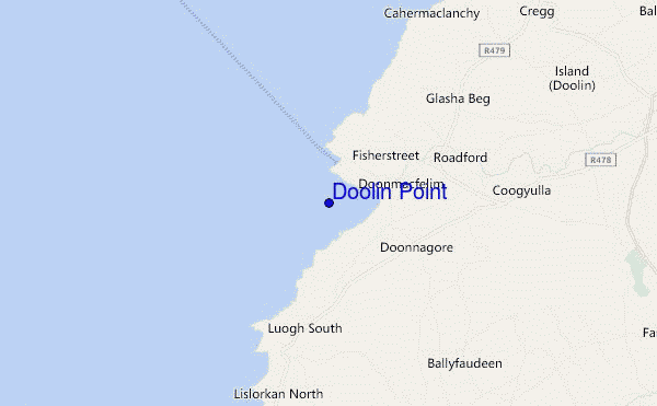 mappa di localizzazione di Doolin Point