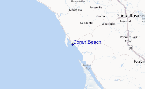 Doran Beach Location Map