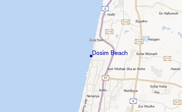 mappa di localizzazione di Dosim Beach
