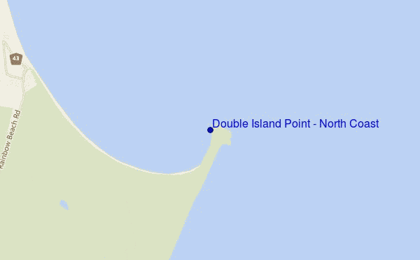 mappa di localizzazione di Double Island Point - North Coast
