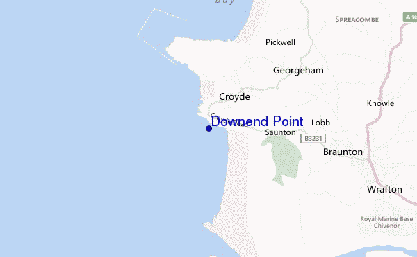 mappa di localizzazione di Downend Point