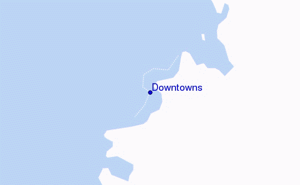 mappa di localizzazione di Downtowns