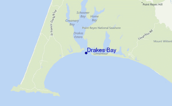 mappa di localizzazione di Drakes Bay
