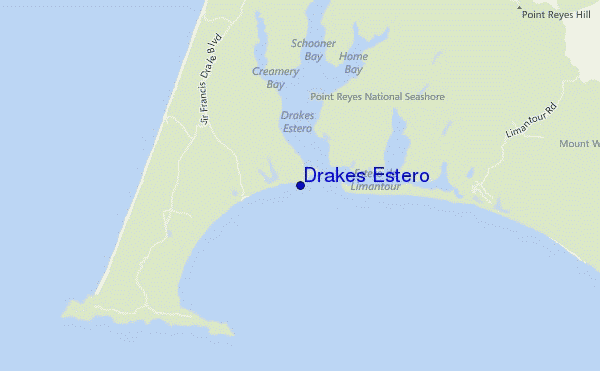 mappa di localizzazione di Drakes Estero
