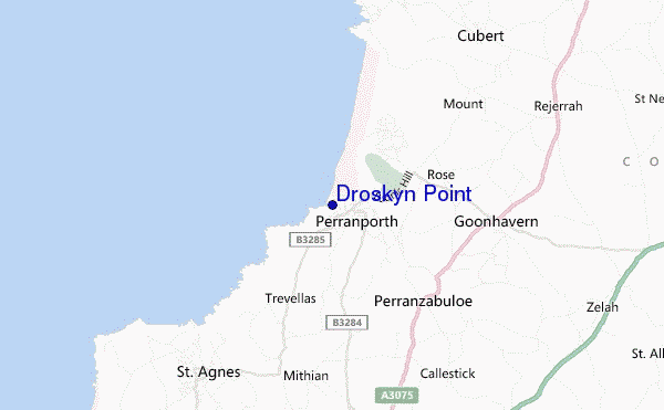 mappa di localizzazione di Droskyn Point