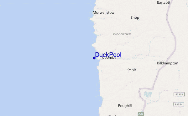 mappa di localizzazione di Duckpool Bay