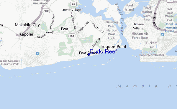 mappa di localizzazione di Duds Reef