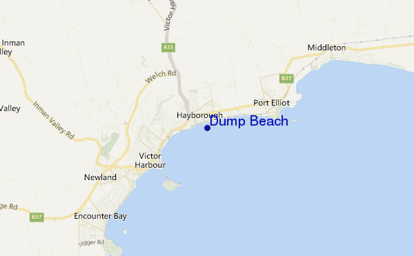 mappa di localizzazione di Dump Beach