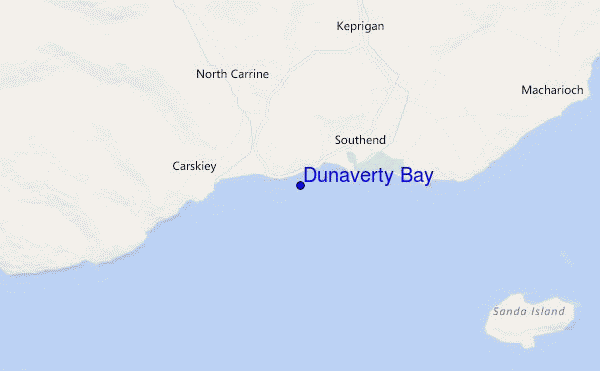 mappa di localizzazione di Dunaverty Bay