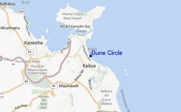 mappa di localizzazione di Dune Circle