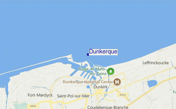 mappa di localizzazione di Dunkerque