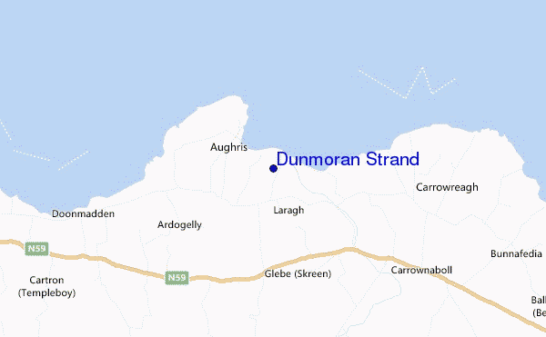 mappa di localizzazione di Dunmoran Strand