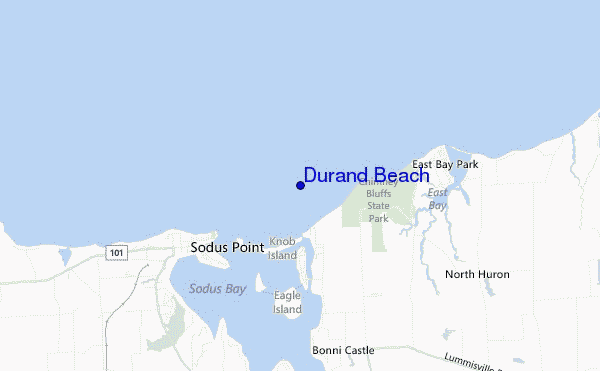 mappa di localizzazione di Durand Beach