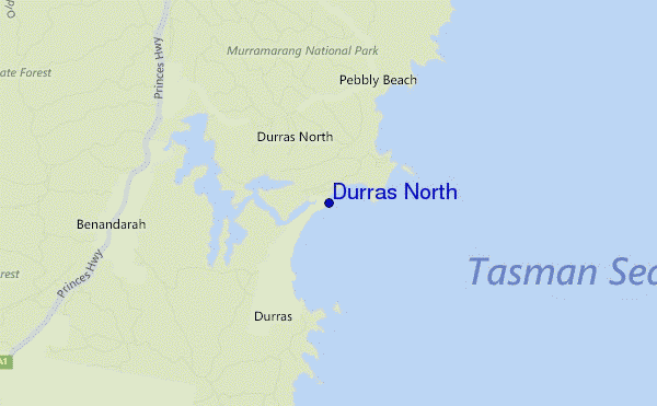 mappa di localizzazione di Durras North