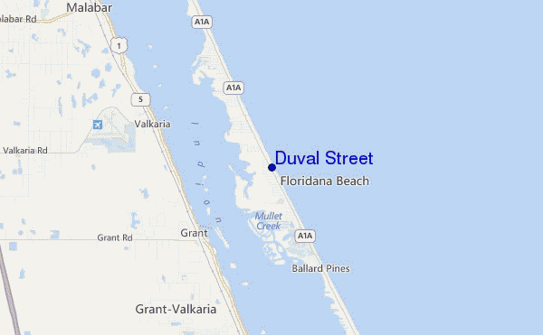 mappa di localizzazione di Duval Street