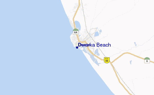 mappa di localizzazione di Dwarka Beach