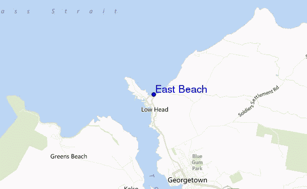 mappa di localizzazione di East Beach