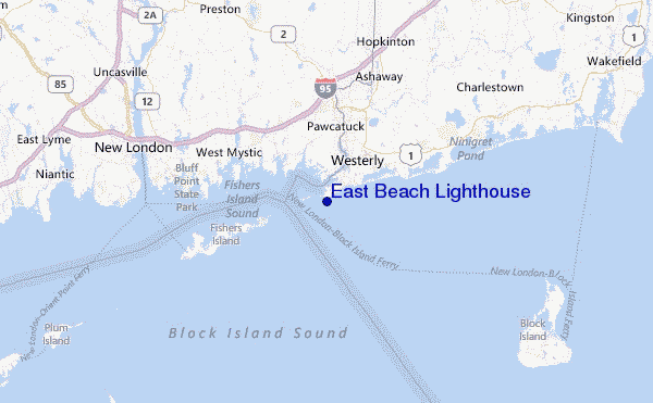 East Beach Lighthouse Location Map