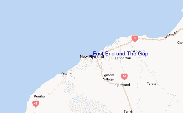 East End and The Gap Location Map